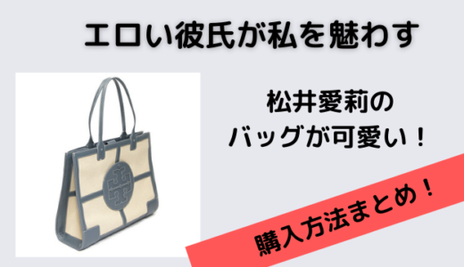 エロい彼氏が私を魅わすの松井愛莉のバッグが可愛い！ブランドは？