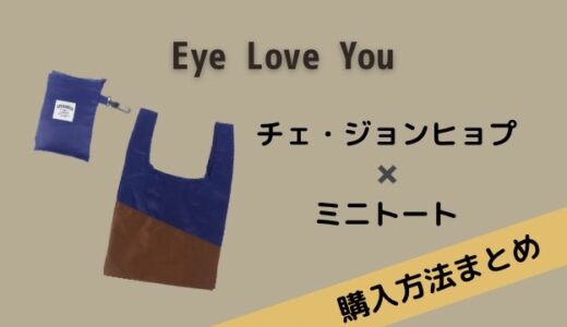 Eye Love You・チェ・ジョンヒョプのネイビーのエコバッグのブランドは？