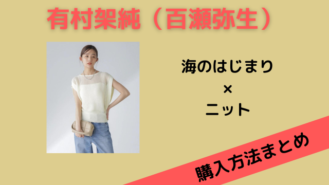 海のはじまり　有村架純　　百瀬弥生　メッシュ編みニット