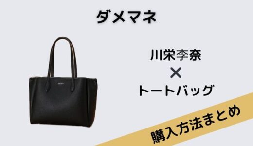 ダメマネ・川栄李奈のお仕事バッグがかっこいい！ブランドと在庫状況は？