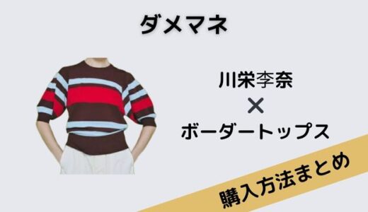 ダメマネ・川栄李奈のボーダー柄のニットトップスがかわいい！気になるブランドは？