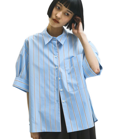 ダメマネ 川栄李奈 ストライプシャツ