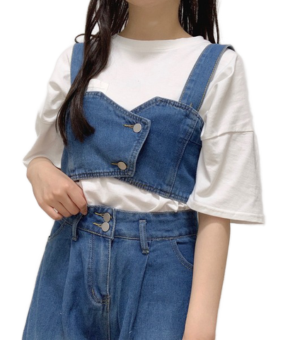 フェイクマミー 川栄李奈 デニム ビスチェ